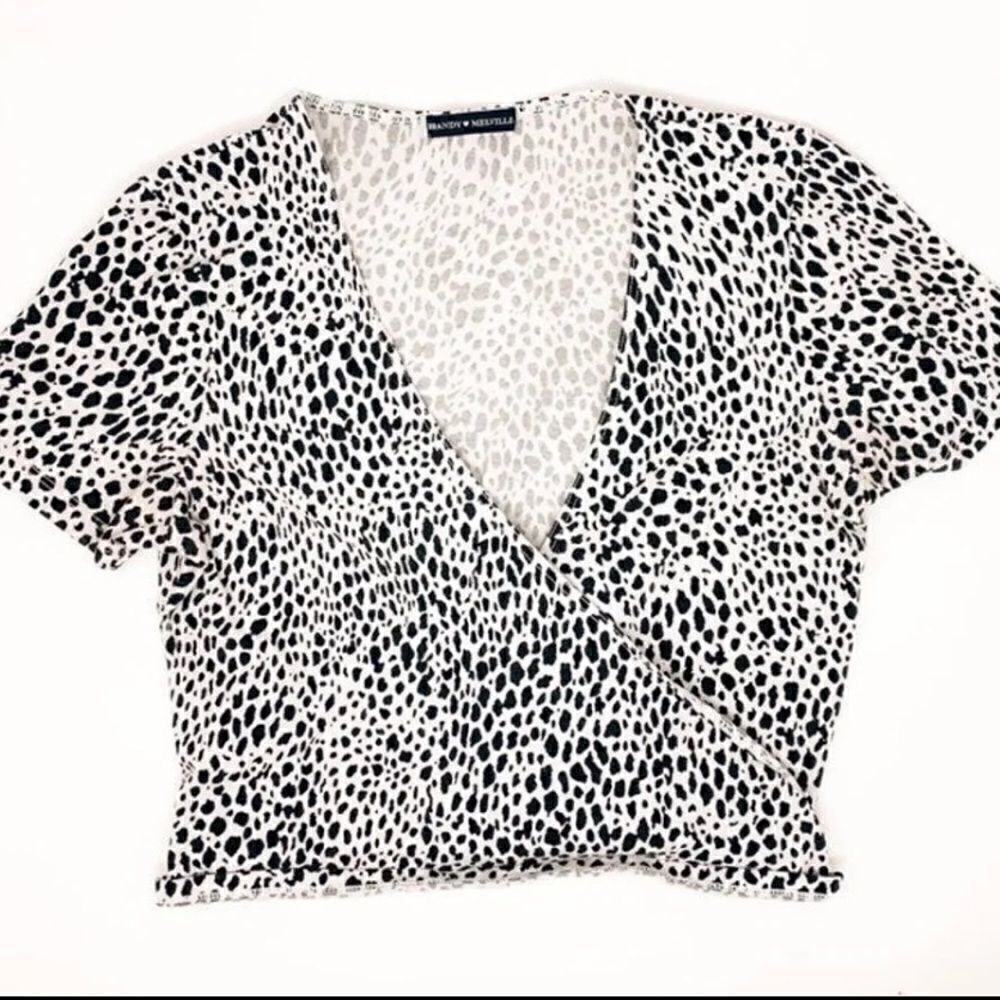 Brandy Melville Dalmatian Wrap Top